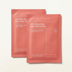 Bio Collagen Real Deep Mask pack of two coral pink sachets